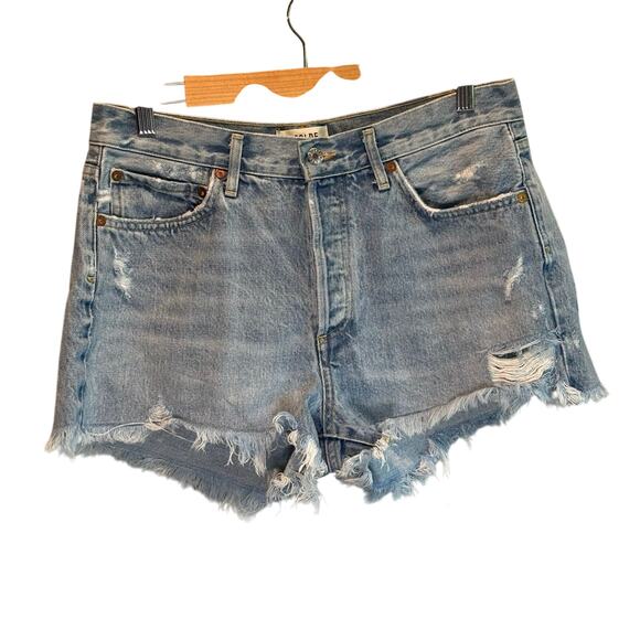 AGOLDE Distressed Cut-Off Parker Jean Shorts - size 29 - Picture 3 of 8
